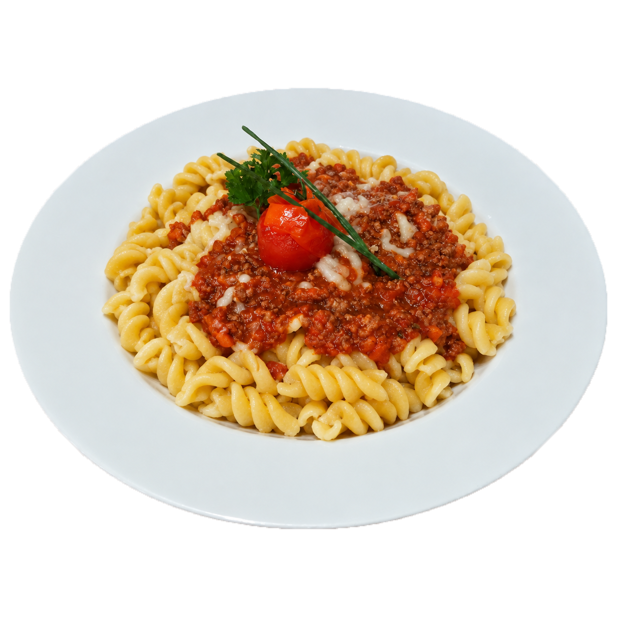 Nudelgericht mit Bolognese